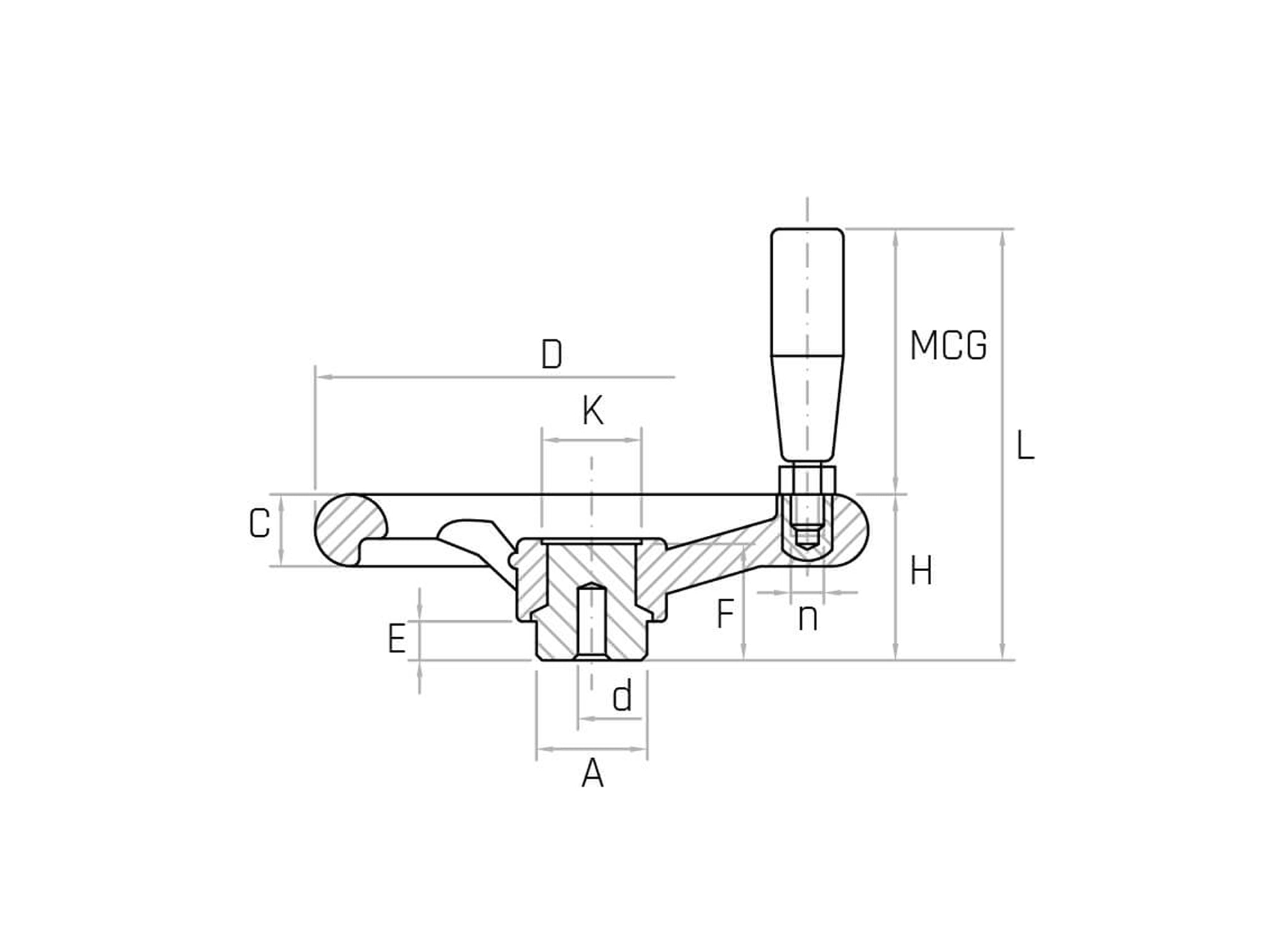 VRAF/M Three-spoke handwheel with knob for SPECIAL WORKS - Range VRAF/M Three-spoke handwheel with knob for SPECIAL WORKS - Range